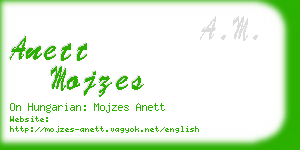 anett mojzes business card